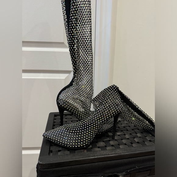 Arturi Rhinestone Over the Knee Boots - Picture 6 of 7